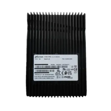 Disco Duro SSD Micron 7450Pro NVMe 7.68TB U.3 Gen4 x4