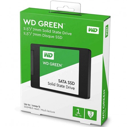 Murmullo grupo Rubí Venta de Disco Duro SSD Western Digital 1TB Green 2.5"